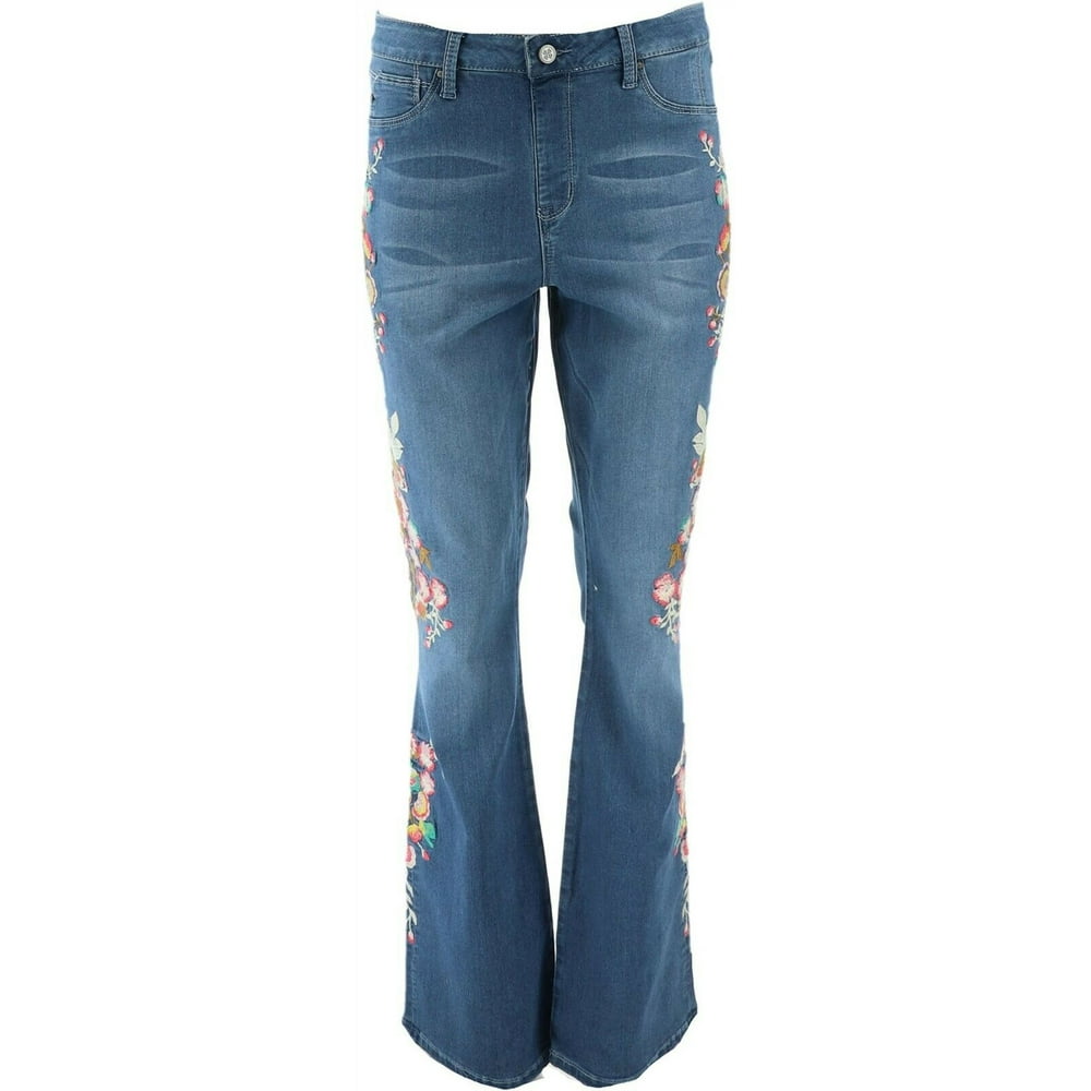 Laurie Felt - Laurie Felt Tall Embroidered Boot-Cut Jeans NEW A353002 ...