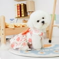 thumbnail image 3 of CSChome Robe pour Animaux 1 Ensemble avec Laisse et Cravate Design Ultra-Mince Jupe Imprimée Fleurie Vêtements en Peluche, 3 of 7