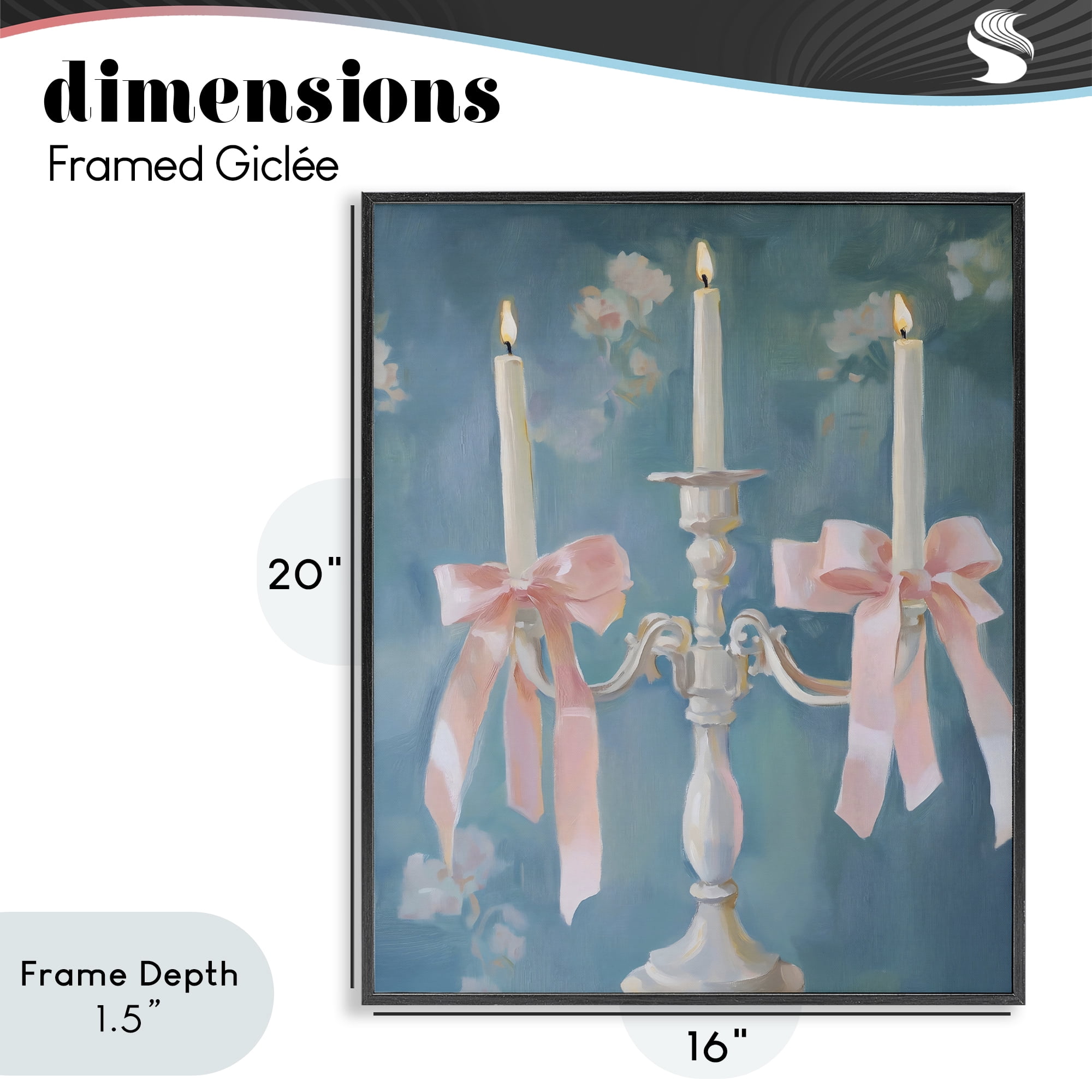 Stupell Industries Elegant Coquette Candelabra Black Framed Giclee Art, design by The Prints Vibe