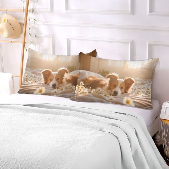 Pillow Case Plush Pillow Cute Dog Case standard size/King size/Queen size Bed Pillow Pillowcases