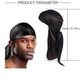 thumbnail image 3 of Silky Durag for Men Women Unisex Waves Cap Premium Satin Beanies Bandana Pink, 3 of 4