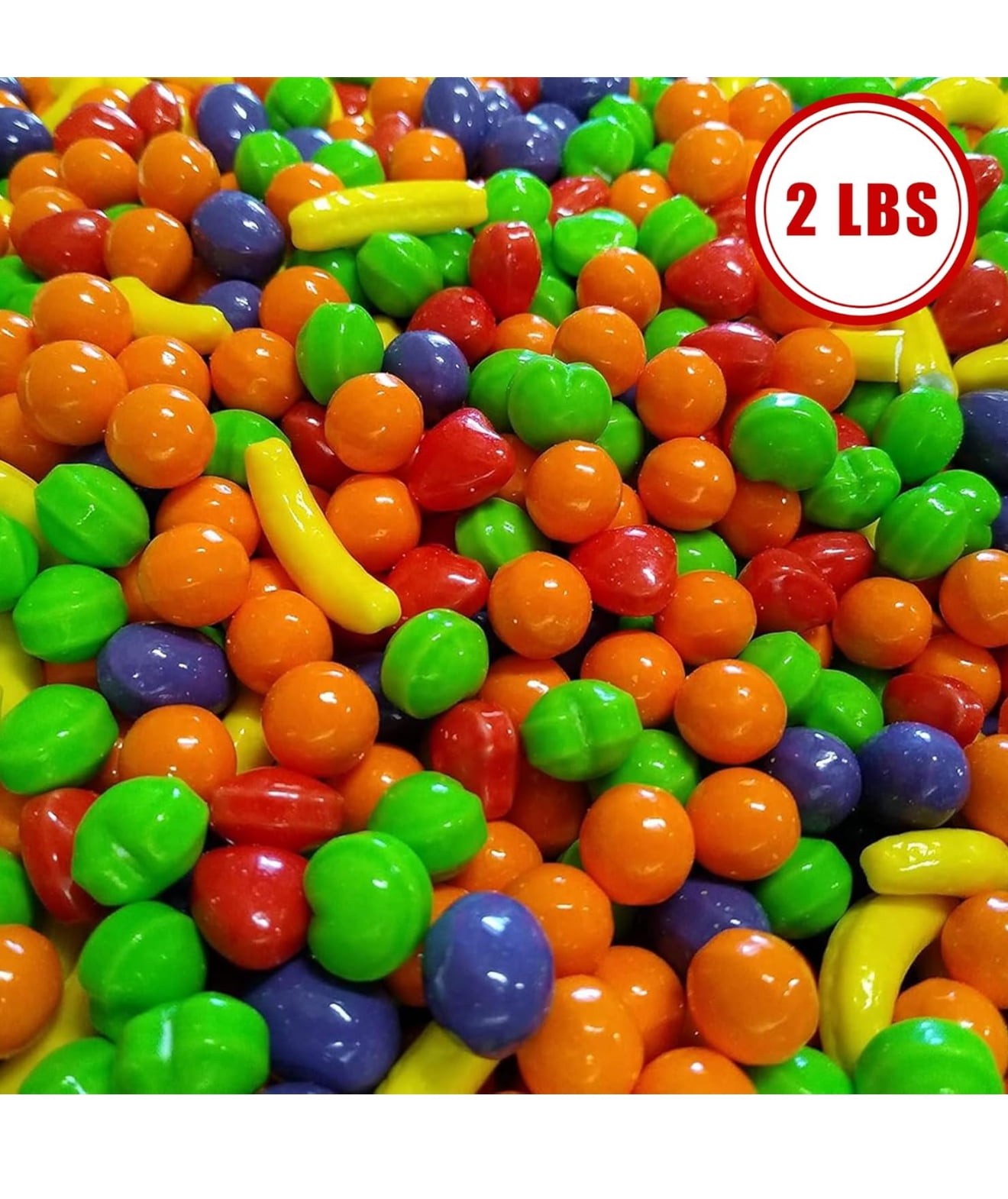 Wonka Runts Hard Candy, Chewy & Fruity Candy, 2 Pounds