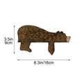 thumbnail image 2 of Wooden Door Decor under $5! Xqxayjr Wooden Brown Bear Door Topper, Hand Carved Animal Door Decor, Rustic Home Decoration for Living Room, Nature Themed Wood Art for Cabin Lodge, 2 of 4