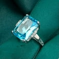 thumbnail image 5 of EOEMY Light Blue 925 Silver White Topaz Cz Band Women'S Wedding Jewelry Ring Size 6-12, 5 of 5