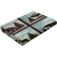 thumbnail image 4 of Yibo Retro Aged Barn Wood Towel for Bathroom Turquoise Beach Stripe Ombre Farmhouse Grain Beach Towel Teal Green Blue Brown Bathing Towel, 4 of 6