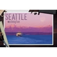 thumbnail image 2 of Seattle, Washington, Ferry and Purple Sunset (12x18 Wall Art Poster, Room Decor), 2 of 3