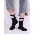 thumbnail image 4 of Vitoria Brayner 2pairs Sporty College Stripe & Letter Pattern Mid-Calf Socks, 4 of 4