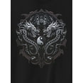thumbnail image 3 of Mens Dragons and Tigers Fleece Crewneck Sweatshirt - Black - Large, 3 of 3