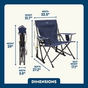 GCI Outdoor Kickback Rocker Low Profile Rocking Camp Chair, Heathered Indigo