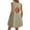New1/Khaki, variant on Otvok Women Solid Sleeveless Cutout Back Sundress Beach Swimwear Summer Mini Dresses with Pocket
