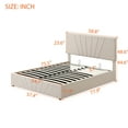 thumbnail image 4 of ARCTICSCORPION Platform Bed Frame with Storage Underneath,Full Size Lift Up Storage Bed with Tufted Headboard,Gas Lift Storage Bed Upholstered Platform Bed with Hydraulic Storage System,Beige, 4 of 7