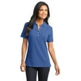 thumbnail image 1 of Port Authority L800 Ladies EZCotton Pique Polo Shirt - Moonlight Blue - Small, 1 of 2
