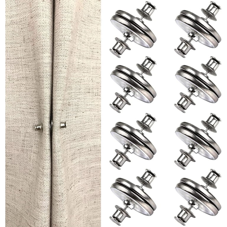 8 Pairs Shower Curtain Magnets Closure with Back Tack, Keep Curtain Liners Closed&Tight to Side Walls, Shower Curtain Weights Protect Shower Splash