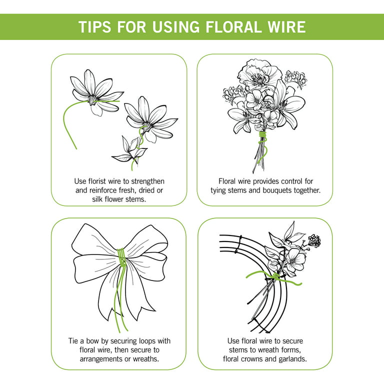 Floral Wire Stems Floral Wire Green Flower Wire - China Floral Wire, Green Floral  Wire