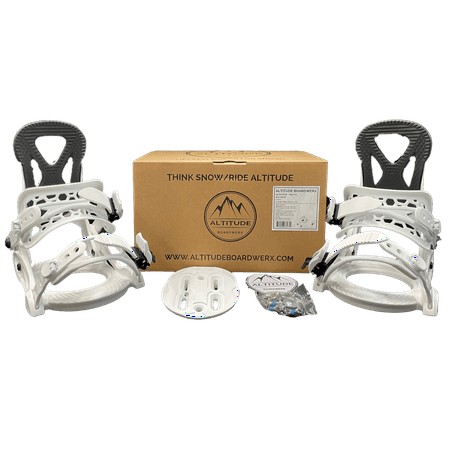 JR KIDS ALTITUDE "JR RIPPER" SNOWBOARD BINDINGS (WHITE) 4x4 BURTON 3D & EST SIZES: 2-6