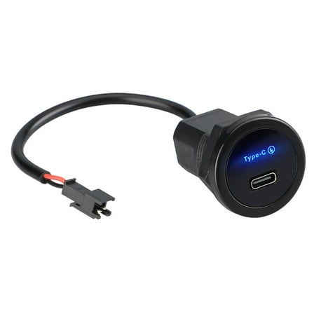 YIEMEEN Quick Charging PD3.0 Type C Car Charging Port, 12V/24V USB Outlet for Truck Bus, Easy Installs