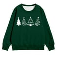 thumbnail image 1 of Petit Enfant Imprimé Filles Chandail à Manches Longues à Col Rond avec Poche pour l'Hiver Tenue Décontractée de Vacances Chandail à Enfiler pour Enfants Chandails à Capuchon pour Enfants Chandail pour Tout-Petits Filles 4t Chandail Fille Fille N 4t Vêtements Vert 5-6 Ans, 1 of 4