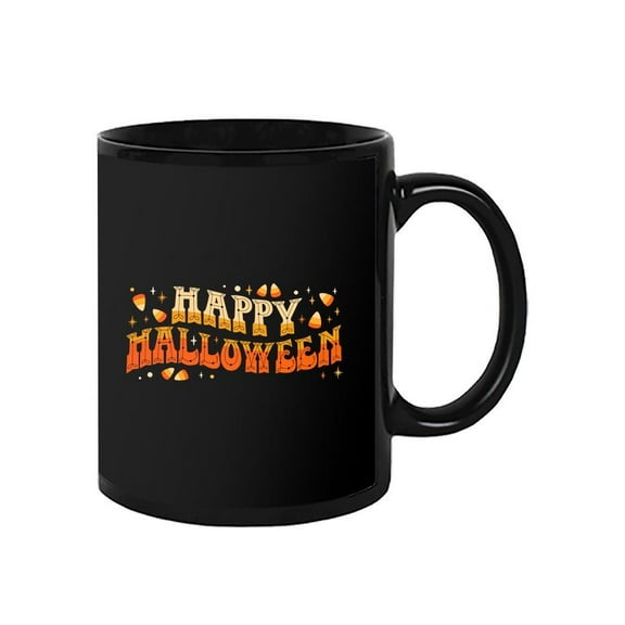 Happy Halloween! Candycorn Text Mug - Image by Shutterstock,