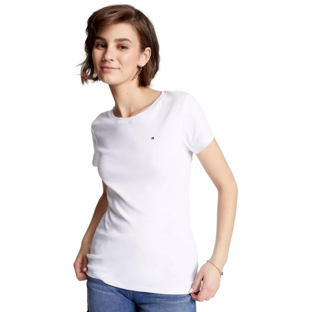 Camiseta Tommy Hilfiger Essential Favorite Flag Logo para mujer