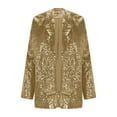 thumbnail image 5 of Wowcloth Woman's Blazer with Notched Lapel, Sequin Embellishments, and Open Front, Casual Elegant Style for Daily Wear and Parties, 5 of 7