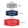 thumbnail image 5 of Signs ByLITA Fancy The Only Limit is the One You Set Yourself Durable ABS Plastic | Laser Engraved | Easy Installation | Elegant Design Sign (Brushed Silver) - Large, 5 of 6