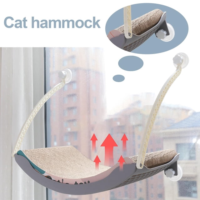 Hamaca para Gato Colco Ventosas Rascador Gris