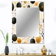 thumbnail image 1 of Designart "Polka Dots In Gold I" Geometric Wall Mirror, Printed Black Wall Mirror, Modern Bathroom Wall Mirror, Decorative Geometric Mirror - 30x40 Inch, 1 of 5