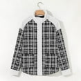 thumbnail image 3 of Horkkom Flannel Jacket Women Button Fall Winter Coats Casual Loose Plaid Jacket with Pockets M, 3 of 10