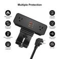 thumbnail image 3 of Desk Clamp Power Strip USB C 65W, Desktop Edge Mount Fast Charge Station 3 PD USB Port 2 AC Outlets 6ft Braided Extension Cord Flat Plug Fit Max 3.26’’ Tabletop Edge for Gaming Office Table, 3 of 8