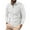 White, variant on Lovskoo Men's Full Zip Sweatshirt Long Sleeve Solid Plaid Jacquard Pullover with Zipper Pocket Black