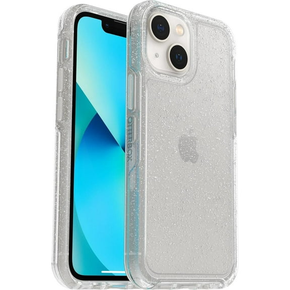 OtterBox iPhone 13 Mini & iPhone 12 Mini Only - Symmetry Series Case - Stardust Silver Flake, Ultra-Sleek, Wireless Charging Compatible, Raised Edges Protect Camera & Screen, Non-Retail Packaging