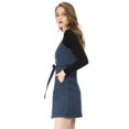 thumbnail image 3 of INSPIRE CHIC Women's Classic Adjustable Strap A-Line Overall Denim Dress, 3 of 6