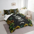 thumbnail image 3 of Erosebridal Moon Phase Bed in a Bag King Size,Botanical Sunflower Floral Bed Set,Starry Night Bedding King Size For Men Women,Super Cozy Room Decoration,7 Pieces, 3 of 6