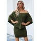thumbnail image 2 of ABPHQTO Vestido mini poncho verde militar en capas para mujer, 2 of 5