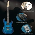 thumbnail image 4 of Glarry 39in Full Size Beginner Electric Guitar Kit w/Case, 20W Amp, Tuner, Bag, Strap, Blue, 4 of 7