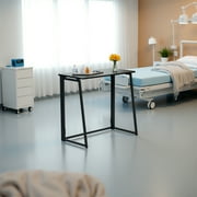 FurnitureR 31.5'' Folding Overbed Table, Portable Bedside Table with Easy Assembly, Ideal for Patients, Elderly, or Bedridden Use, Foldable for Eating, Reading, or Recovery Support
