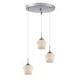 thumbnail image 2 of Woodbridge Lighting Belmont 3-Light Steel Metal & Glass Mini Pendant in Bronze, 2 of 2