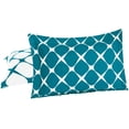 thumbnail image 3 of Mocassi 3-Piece Duvet Set, Bloomingdale Design, Comforter Cover with Corner Ties & Button Closure, Full/Queen, Teal, 3 of 5
