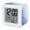 Cobalt Blue, Denim, Ice Blue, White, variant on Blue Polka Dots Digital Alarm Clock for Bedrooms, Smart LED Alarm Clock with 7 Color Changing Night Light, Modern Abstract Art Ombre Silent Wake Up Clocks for Sleep Study Cooking 3.2"x3.2"