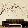 thumbnail image 3 of Decowall Sg4-2213 Pegatinas De Pared De Árbol De Flores Orientales, Pegatinas De Flores De Cerezo Blanco, Despegar Y Pegar, Dormitorio, Sala De Estar, Murales De Flores, Decoración Floral, Pájaros, Mu, 3 of 5