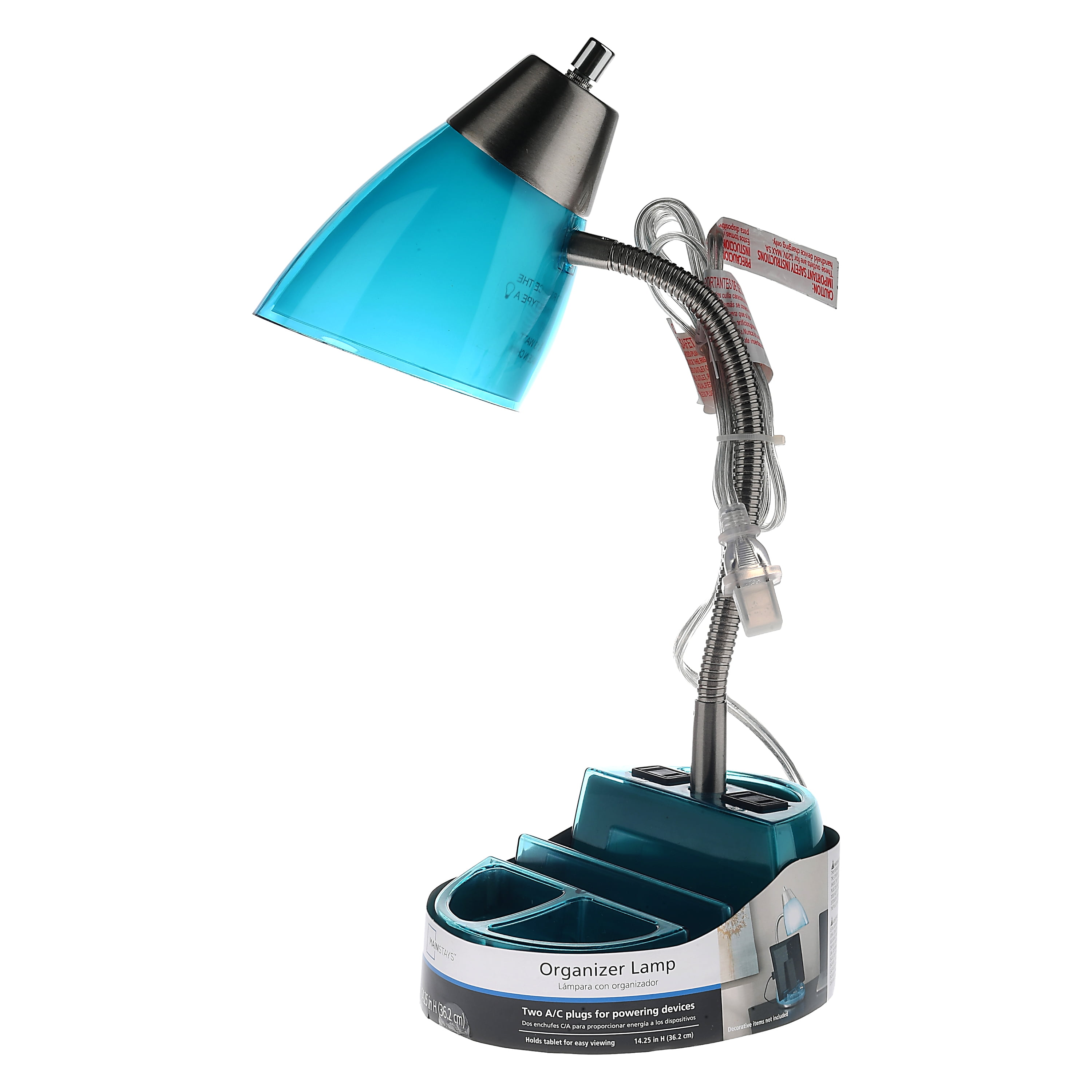 Mainstays Organizer Lamp Teal