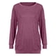 thumbnail image 4 of Puntoco moda mujer cuello redondo manga larga camiseta verano sólido bolsillo blusa suelta tops Puntoco Puntoco-3402, 4 of 6