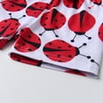 thumbnail image 6 of Toddler Baby Girl Clothes Cartoon Pattern Ruffled Tops and Shorts Summer Outfits Red 2-3T, 6 of 6