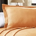 thumbnail image 4 of Geometric Fret Cotton Jacquard Matelasse Scalloped Bedspread Set , Twin, Salmon by Blue Nile Mills, 4 of 6