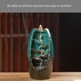 thumbnail image 6 of Waterfall Backflow Incense Burner Ceramic Smoke Censer Holder with Mountain Stream Design for Home Office Zen Meditation Relaxing Decor, 6 of 9