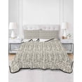 thumbnail image 3 of Beige Black Striped Queen Size Down Alternative Comforter,Lightweight Comforter Quilt Bedding Set with Pillow Shams Abstract Modern Art Irregular Stripe All Seasons Bed Comforter Duvet Insert 90"x96", 3 of 7
