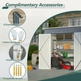 thumbnail image 6 of 6x4FT Outdoor Steel Storage Shed, Utility Garden Shed with 4 Air Vents and Sloped Roof, Weather Resistant Organization for Garden, Lawn, Gray, 6 of 7