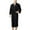 Mens Robes Black, variant on Bath Robes for Men Women with Pockets and Belt Plush Fleece Long Sleeve Bathrobes Couples Solid Warm Below-The-Knee Loungewear Shower Robe Pajamas