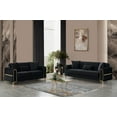 thumbnail image 2 of Melody Contemporary 2pc(Sofa Loveseat) made with wood in Black, 2 of 17