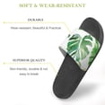 thumbnail image 3 of GZHJMY Stylish Slides for Women Men, Tropical Style Palm Leaves Soft Flexible Slip-on Sandals Slippers, 3 of 7